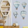 4Pcs/Set Hot Air Balloon Wall Decoration Farmhouse Rustic Wooden Balloon Wall Art Home Office Living Room Kids Room Wall Hanging Ornament