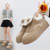 Winter Faux Fur Lining Snow Booties for Women Non-Slip Platform Warm Plush Fleece Lined Short Ankle Boots Shoes Women's Faux Suede Walking Sneakers