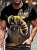 Футболка Y2k New Bee Graphic T-Shirt для мужчин и женщин, летние повседневные модные футболки с коротким рукавом, одежда с 3D-принтом и животными, уличная одежда для детей в стиле Харадзюку