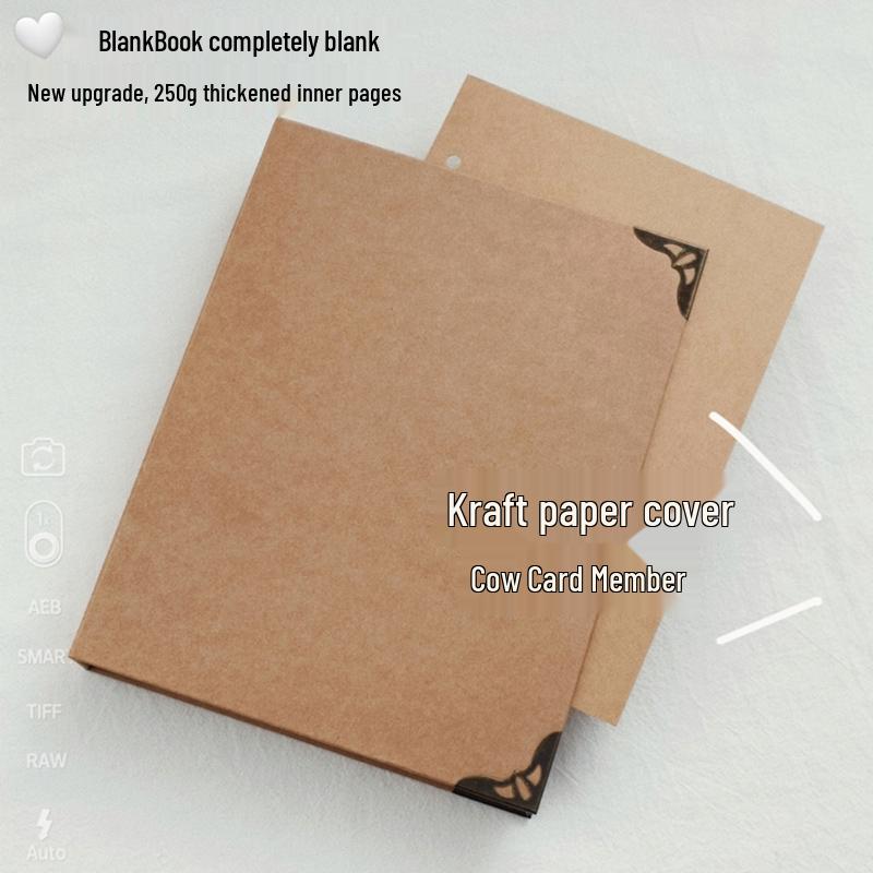 Блокнот на кольцах из крафт-бумаги формата А5: Ретро Журнал и Литературный Дневник Путешествий Планировщик для Девочек