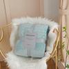 Coral Plush Blanket, Wheat Grain Pattern Blanket, Air Conditioning Blanket, Thickened Blanket, Single Person, Double Layer Plush Small Blanket