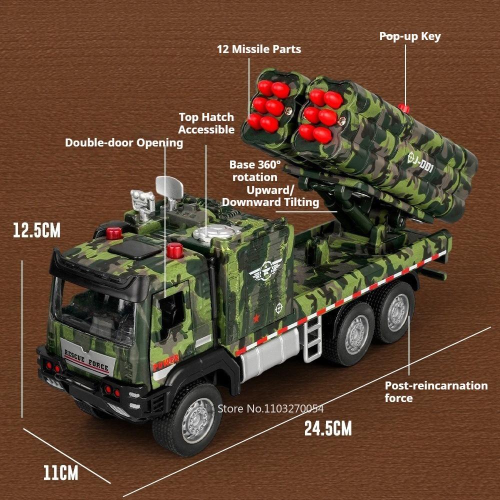 1:32 Военных Ракетных Машины Сплавной Запускатель Дронов Литая Модель Игрушечная Машинка Дверь Открывается Оттяни Назад Подарки Военным Энтузиастам
