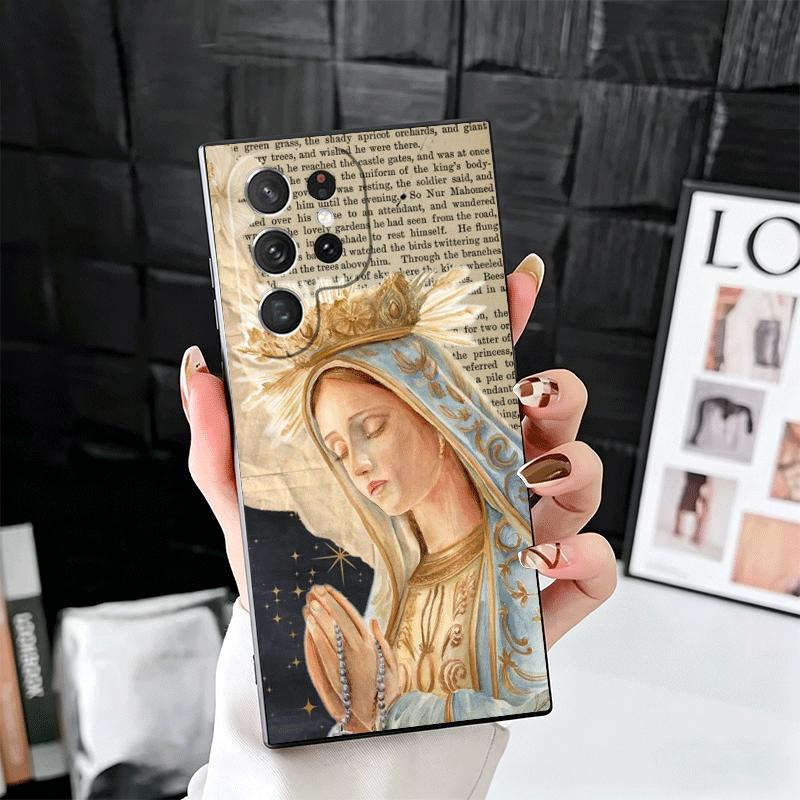 Virgen Mary Virgin De Guadalupe Soft Phone Case for Samsung Galaxy S26 S25 Edge S24 Ultra S23 Plus S22 S21 FE S20 Black Cover Ba