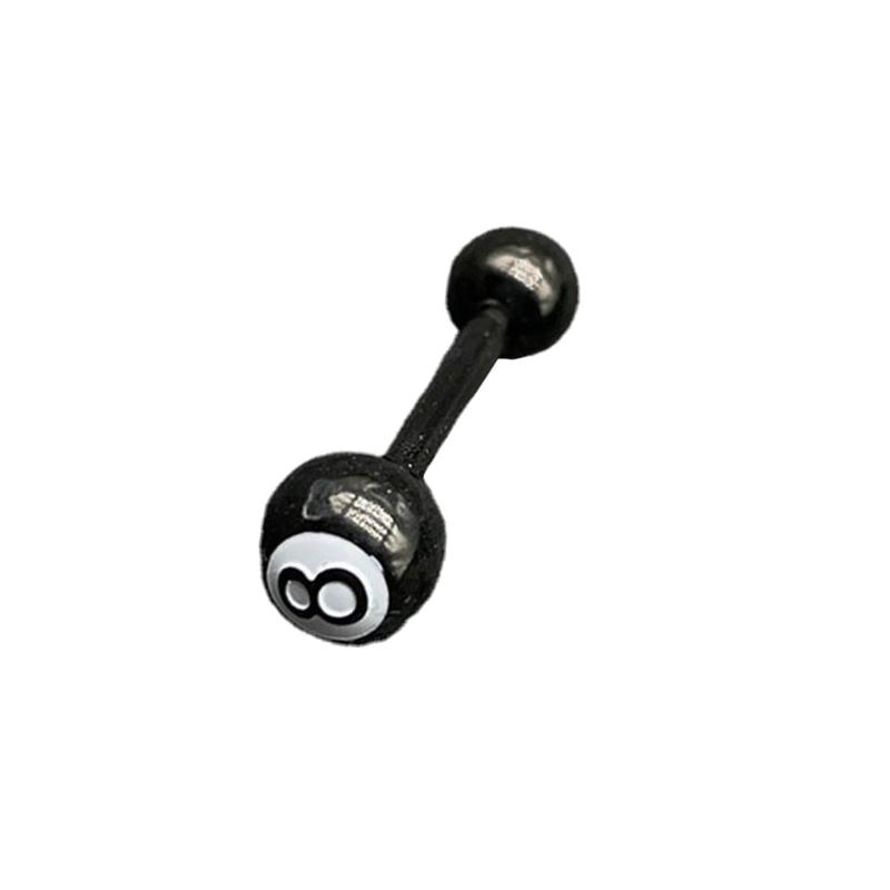 Бильярдные кольца для языка для женщин, ювелирные изделия для пирсинга языка из нержавеющей стали, длина стержня 12-16 мм для колец для пирсинга языка