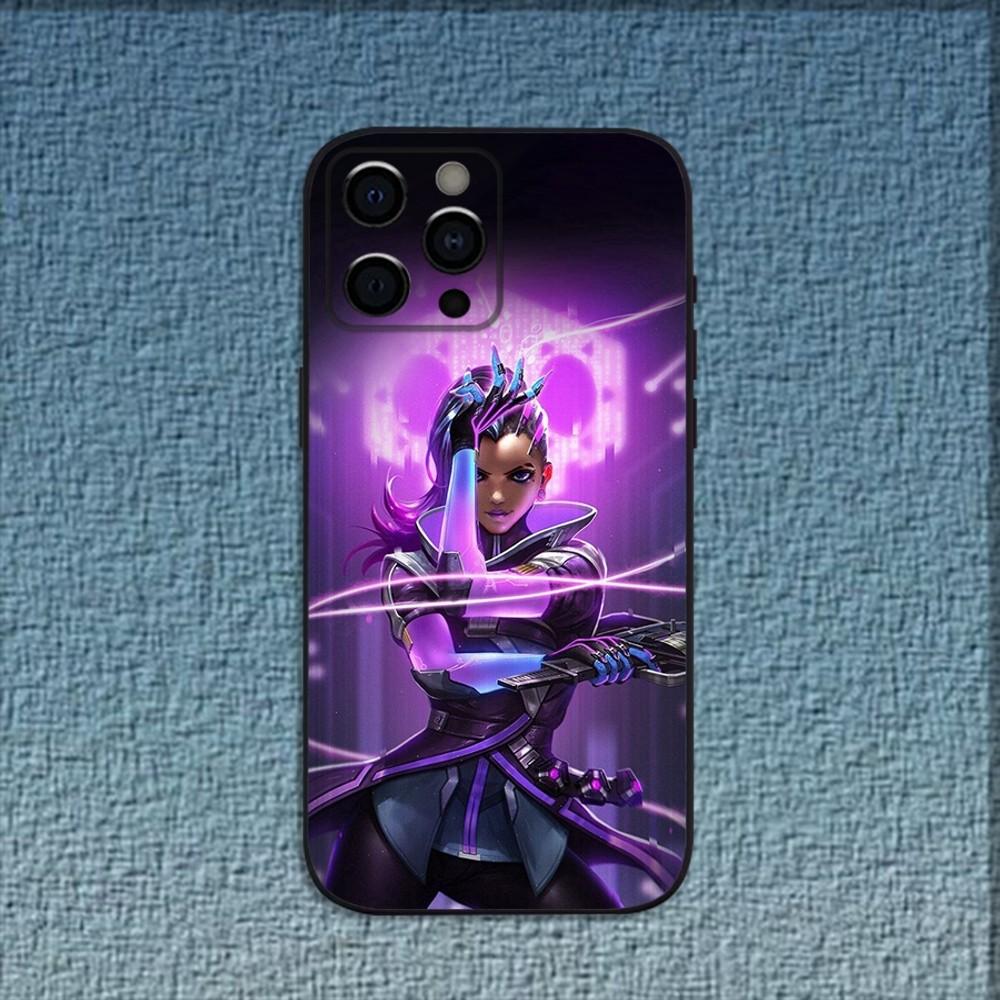 Игровой Чехол для Телефона O-Overwatch Для iPhone 16,15,14,13,12,11,Pro,X,XS,Max,XR,Plus,Mini Мягкий Черный Чехол