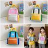 Cute Fashionable Child-friendly Pink Yellow Blue School Bag With Animal Prints