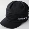 AVIREX knit cap with brim, black