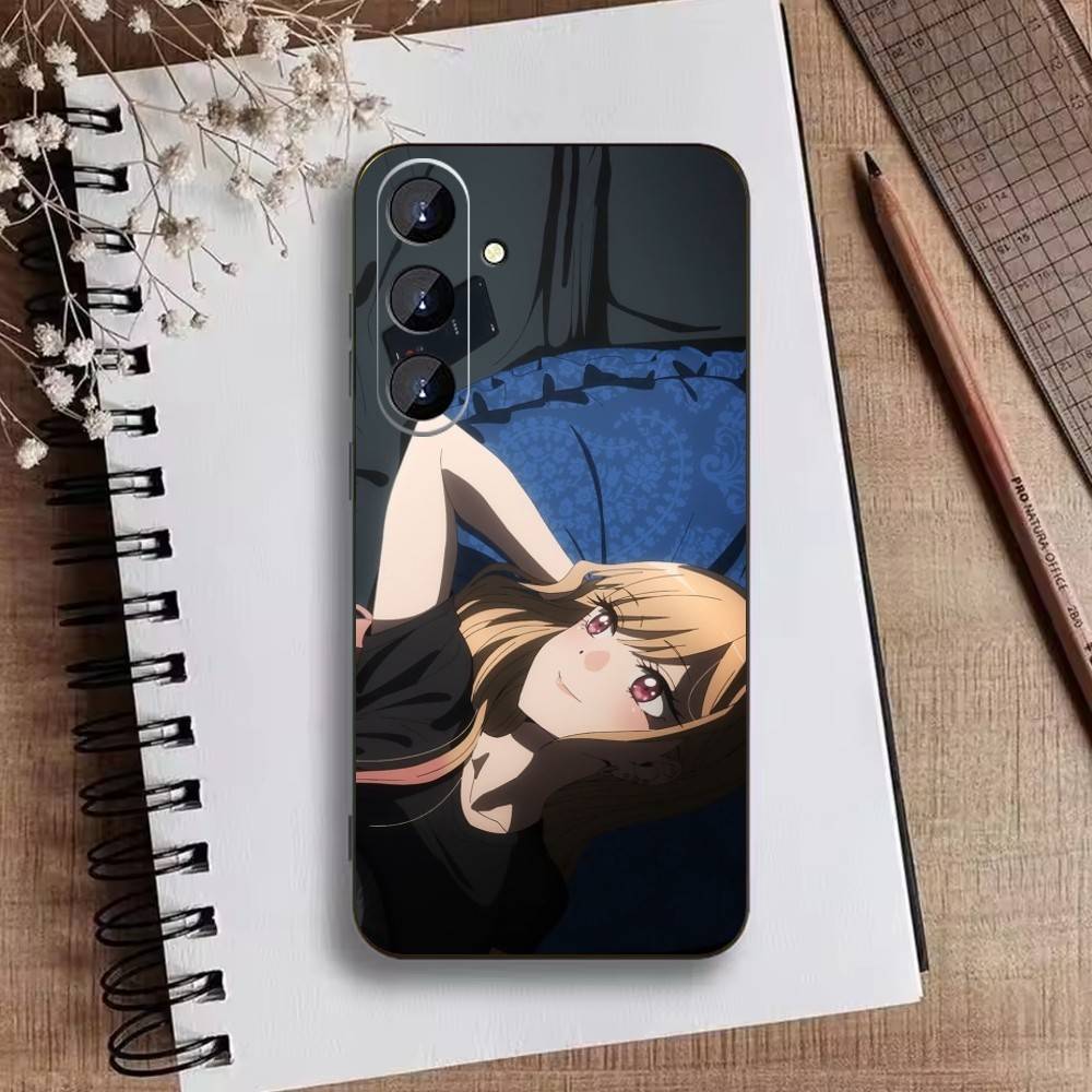 J-Darling Марин Китагава Цветной Серебристый Чехол для Телефона Для Samsung Galaxy A73,A21s,A22,A31,A52,A53,A71,A41 Мягкий Черный Корпус
