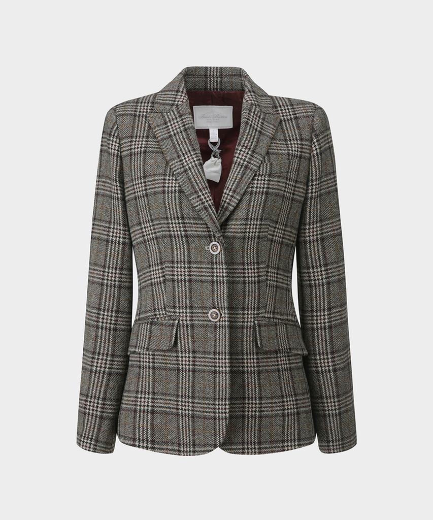 Brooks Brothers [Women'S] Lambswool Check Jacket (Beige) (Bbjswm3838Zef)