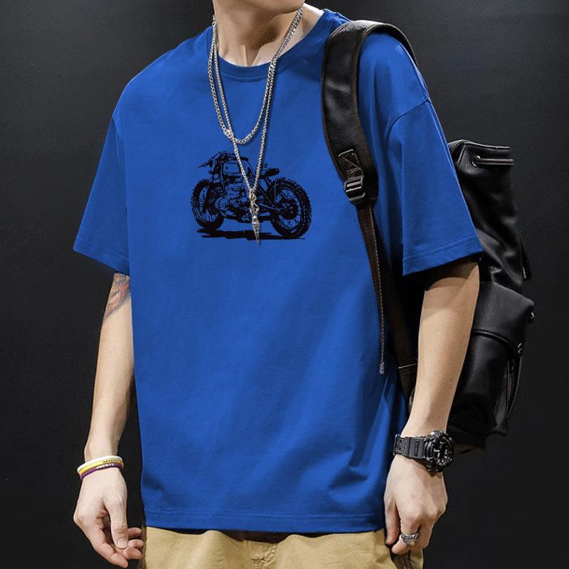 Хлопковая футболка с коротким рукавом черная белая Модная Все сочетается Дышащая Летняя Спортивная футболка Мужской Топ