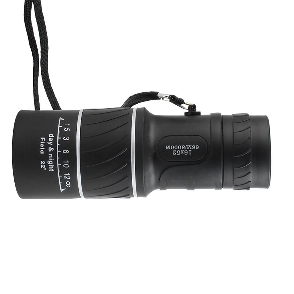 16X52 Monocular Telescope Strong Light Transmission Clear Imaging HD Portable High Powered