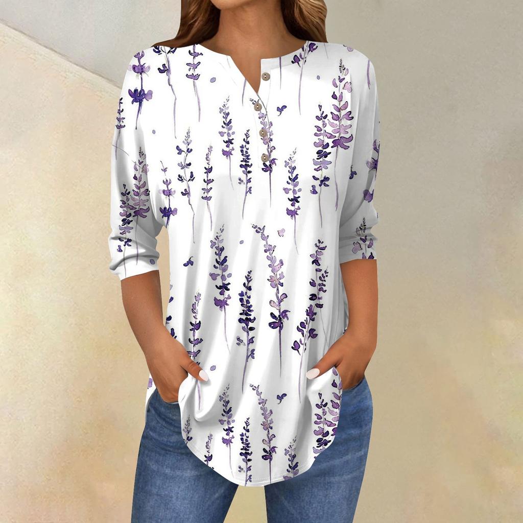 Женские повседневные рубашки с рукавом 3/4, модные туники с принтом Святого Патрика и карманами