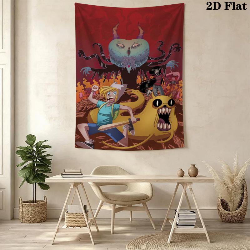 Adventure Time Pattern Home Decor Tapestry, Wall Hanging, Decorative RV Wall Cloth.MGT0918419