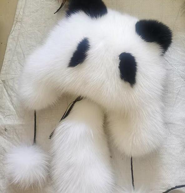 Outdoor Earflap Hat Snow Ski Cap Fleece Bomber Trapper Hat Women Ushanka Real Fox Fur Pompom Winter Russain Cossack