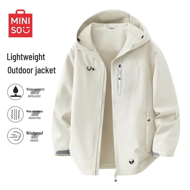 MINISO Men's Autumn Outdoor Triple-Protection Hooded Jacket