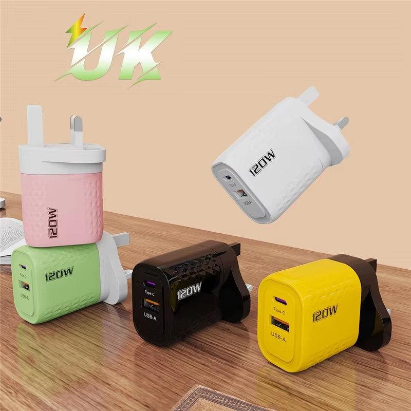 120W USB C Charger GaN Fast Charging Charger PD Quick Charge QC3.0 Wall Adapter For iPhone 15 Xiaomi POCO Samsung Huawei Oneplus