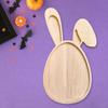 Rabbit Shaped Charcuterie Board ,Easter Bunny Cutting Candy Dish Easter Wooden Serving