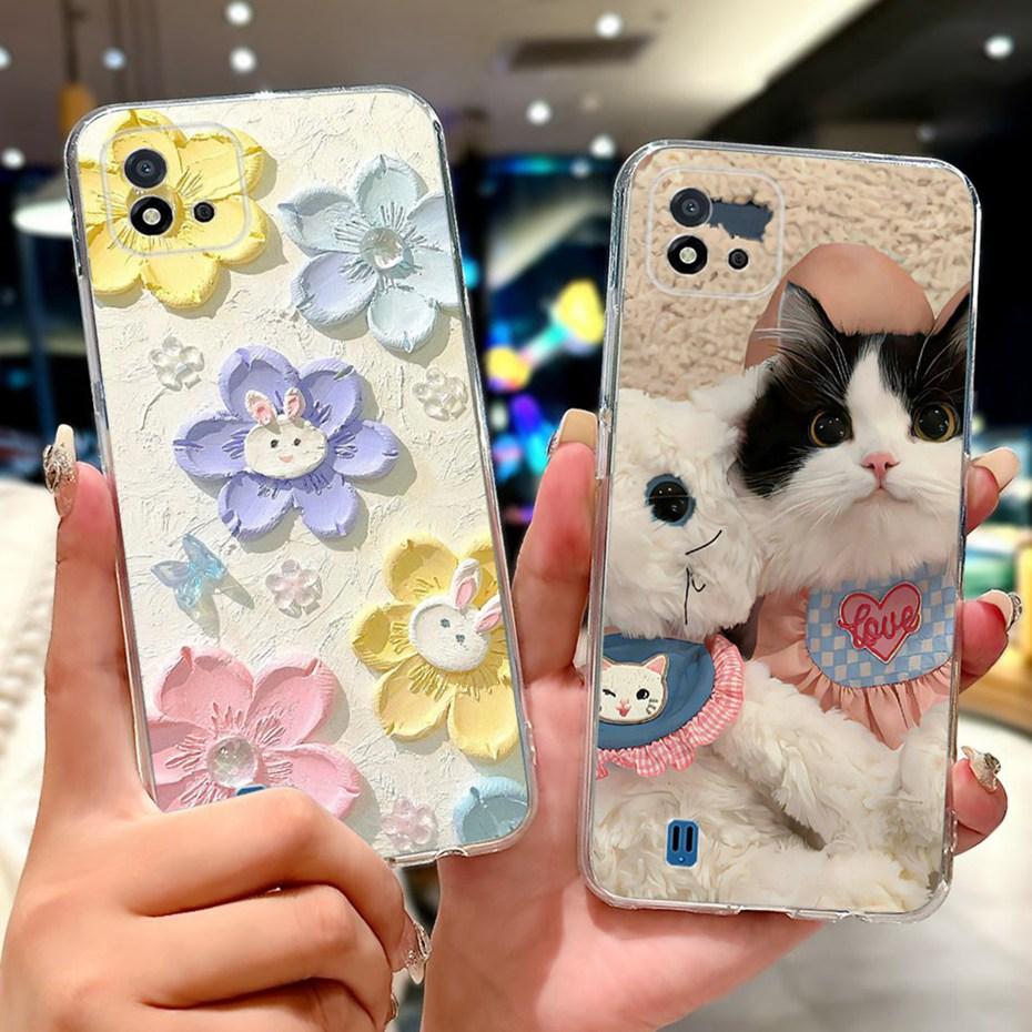 Cute Cartoon Case For Realme C11 (2021) Soft Silicone TPU Back Cover For Realme C11 2021 RMX3231 Phone Cases