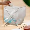 Stainless Steel Garbage Bag Bracket Compact Sink Towel Rack Sink Garbage Organizer  Camping