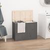 VidaXL Laundry Box Grey 88.5x44x66 Cm Solid Pine Wood 823571