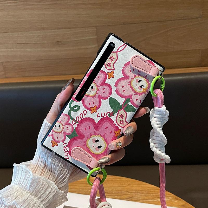 Цветы для молитвы подходят для чехла для мобильного телефона Huawei matexs1 розовый мессенджер складной экран Honor V Purse защитный чехол маленький свежий ремешок