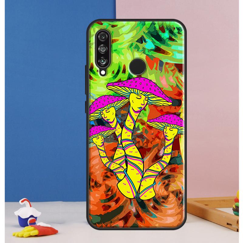 Психоделический Грибной Лягушачий Чехол Для Huawei Nova Y73 Y72 Y70 Y90 Y60 Y61 Y91 12s 12i 11i 8i 9 10 SE P30 P40 Lite P60 Pro