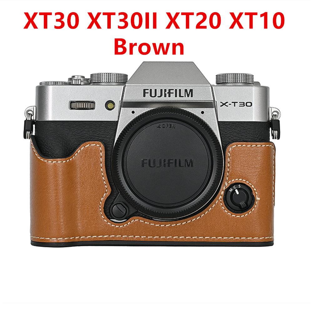 PU Leather Camera Half Case for Fujifilm Fuji XT50 XT30 XT30II XT20 XT10 XT5 XS10 XS20 XH2 XH2S X100V Battery Opening Cover