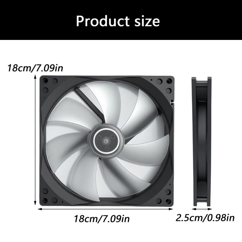 Пластиковый серверный вентилятор 18025 DC12V 18V с двойным шарикоподшипником для приложений, требующих низкого уровня шума и высокой производительности охлаждения
