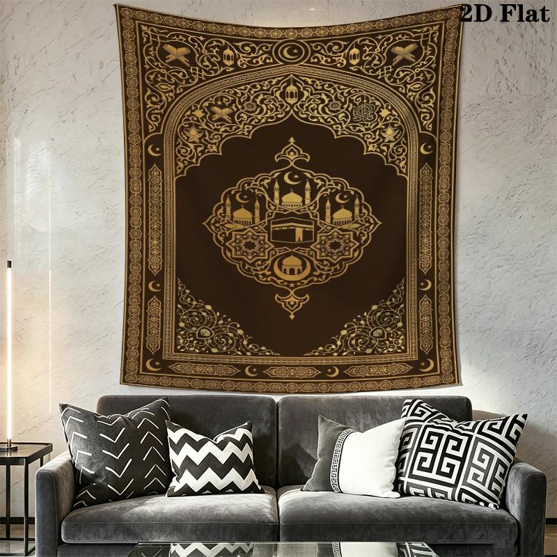 Muslim Wall Tapestry Aesthetic Wall Hanging Printed Fabric Blanket Decorative Tapestries for Bedroom Living Room Home Decor