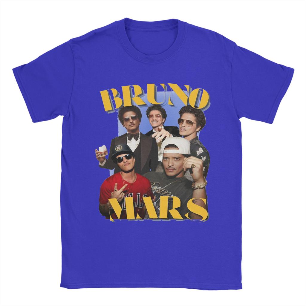 Bruno Mars Singer Mens T Shirt Funny Tee Shirt Short Sleeve O Neck TShirts Pure Cotton Graphic Tops