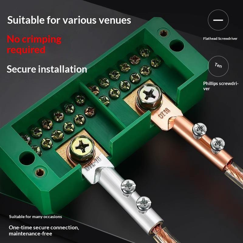 Copper Cable Joint Screw Fixed Copper Aluminum Transition Wire Lug for RV Electrical System Modification Work