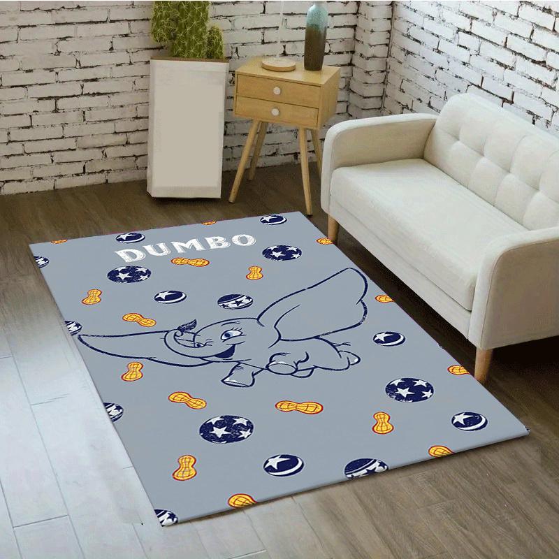 1pc Dumbo Pattern Area Rug Soft Flannel Floor Mat for Living Room,Office,Bedroom and Carpet,Sofa Coffee Table Floor Mat