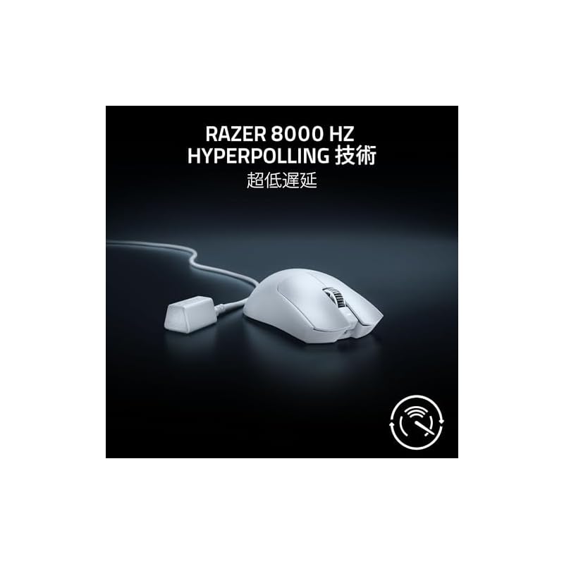 Беспроводная игровая мышь Razer Viper V3 Pro White Edition с сенсором Focus Pro 35K, 35000 DPI, быстрым откликом, оптическими переключателями и 6 кнопками