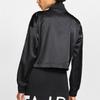 Nike Атласная короткая повседневная женская куртка с вышивкой Air Track, черная BV4780-010