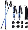 Trekking Set of Telescopic Walking Walking Storage Bag Ideal for and Outdoor Activities D.DOT Poles, 2, Blue, Large, Aluminum, Foldable, Unisex,