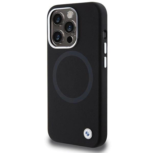 Bmw Signature Liquid Silicone Magsafe Case For Iphone 15 Pro Max - Black