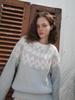 ETMON Nordic Round Knit Pullover, Light Gray