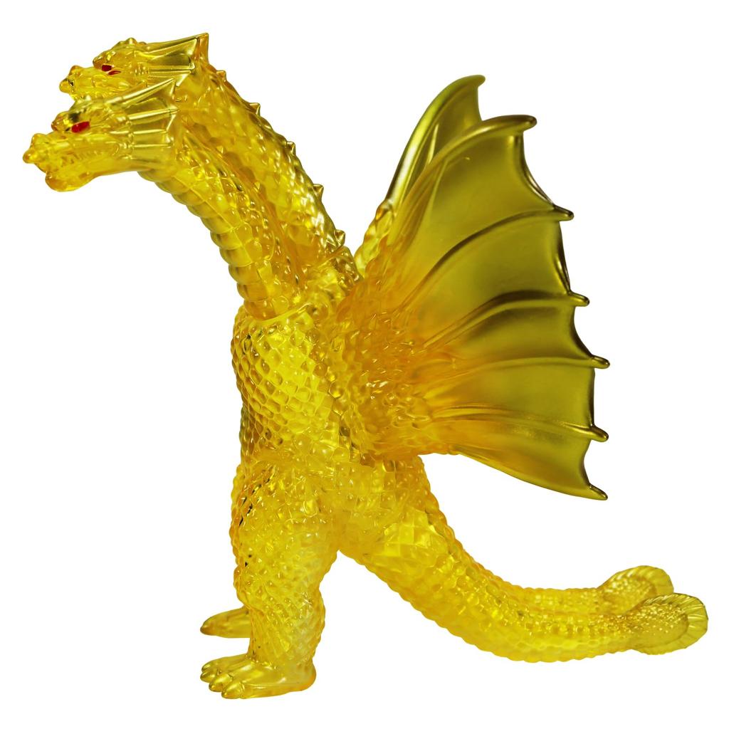 CCP Серия средних размеров Производство контента персонажей Godzilla EX Godzilla King Ghidorah King Ghidorah Прозрачный желтый Примерно 130 мм Фигурка из ПВХ (КПК)