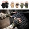 Унисекс Спорт на открытом воздухе Военные полудышащие противоскользящие тактические перчатки для пальцев