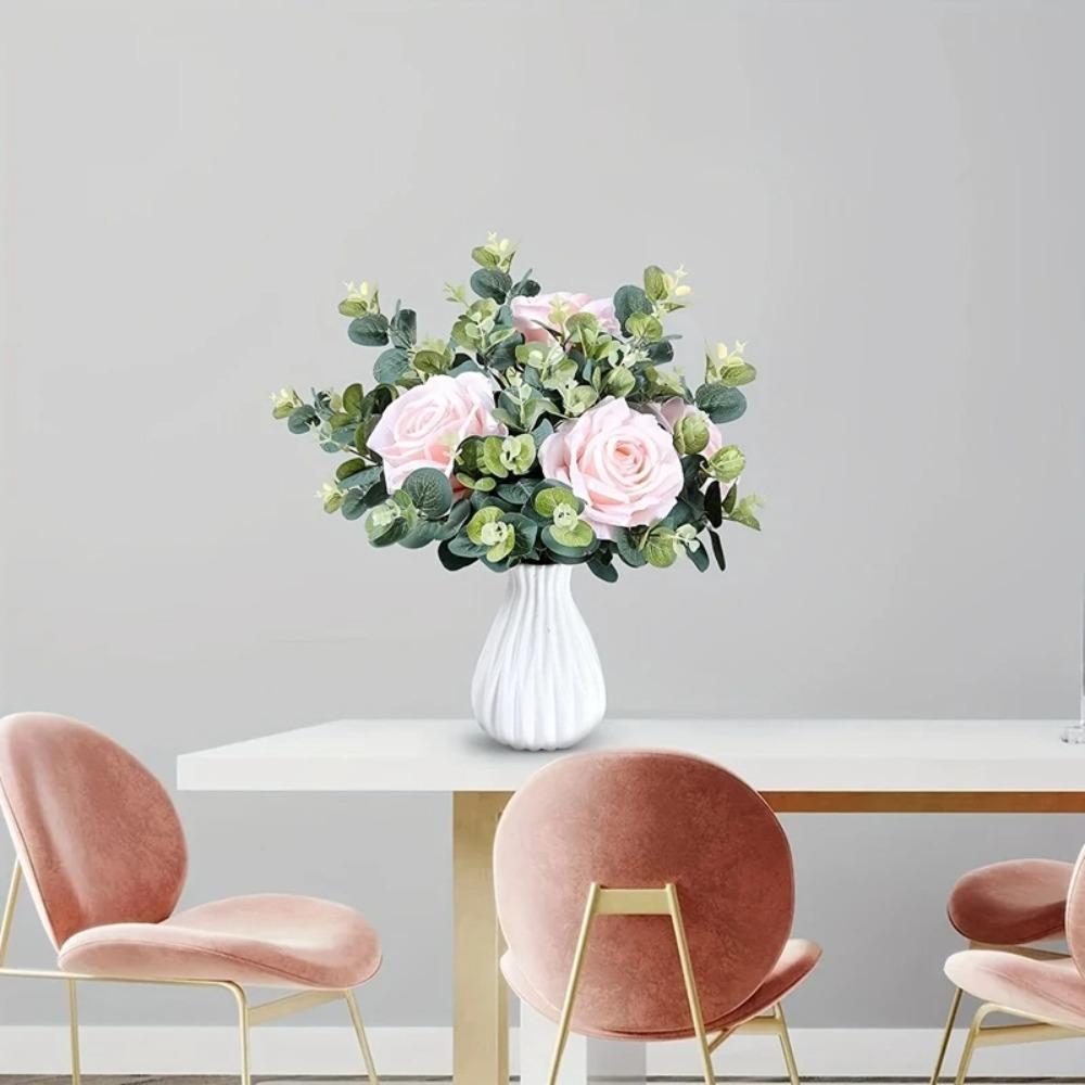 32 см шелковый букет растений имитация поддельной ветки эвкалипта свадебный декоративный аксессуар