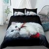 3D Милый Кот Комплект Пододеяльника, Милый Домашний Кот Постельное Белье Размер Полный Квин Король, Милые Животные Роскошные Пододеяльники Подарки Домашний Текстиль