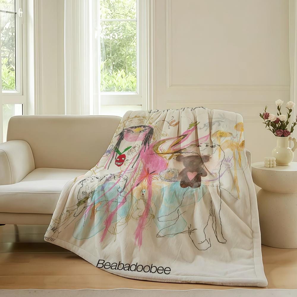 British singer B-Beabadoobee Blanket For Sofa Office Bed Plane Travel Sleep Read Relax Camping Soft And Warm