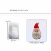 3D Bearded Santa Claus Silicone Chocolate Mold Opened Top Baking Mold  Holiday Tabletop Display