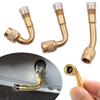 1/3pcs Tyre Gas Nozzles Copper 45 90 135 Degree Angle Valve Extension Adaptor Tire Stem Extender For Motorcycle Car M3D0
