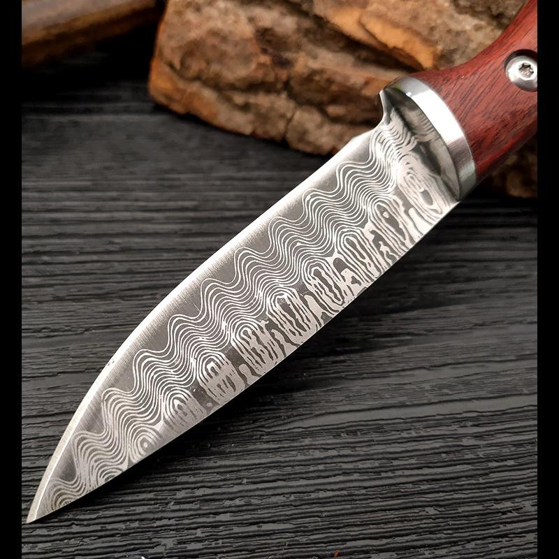 Нож для обвалки с дамасским узором, кованый кухонный нож из нержавеющей стали, нож для фруктов, нож для мяса, нож-измельчитель, резак
