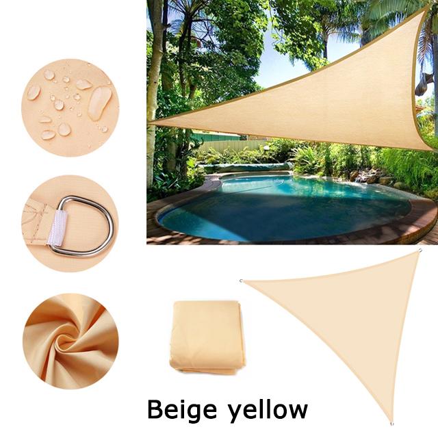 5x5x5/2x2x2M Waterproof Sun Shelter Triangle Sunshade Protection Outdoor Canopy Garden Patio Pool Shade Sail Awning Shade Cloth