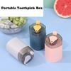 Контейнер Портативный Диспенсер Для Зубочисток Выдвижной Органайзер Для Ватных Тампонов Коробка Для Зубочисток