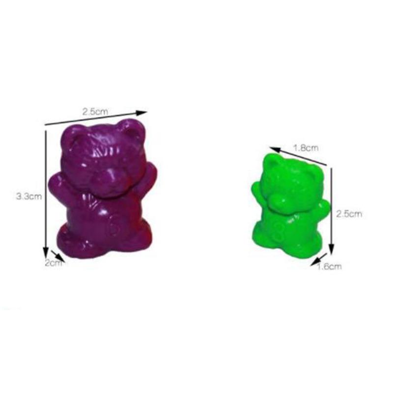 Rainbow Counting Bears Muffin Cups Montessori Color Sorting Matching Game Kid Baby Early Educational