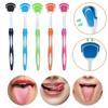 Oral Hygiene Tool Silicone Oral Care Tongue Brush Tongue Scraper Cleaner Tongue Scraper Mouth Brush