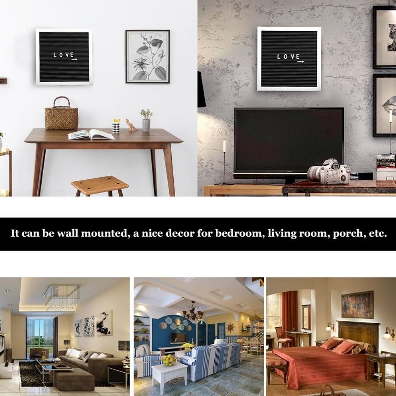 25см*25см Пластиковая доска для сообщений со сменными буквами и цифрами, декор для комнаты (Белая рамка)